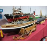 A Plastic Hulled and Wood Construction Radio Control Model, of The African Queen Steam Launch,