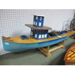 A Well Built Wooden Model Steam Powered Mississippi River Boat, fitted with Maxwell Hemmens 'The