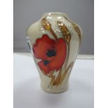 A Moorcroft Pottery Vase, decorated with the Harvest Poppy design by Emma Bossons, shape 576/4,