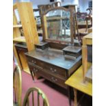 Edwardian Mahogany Dressing Table, with a central drawer, two jewel drawers, two short drawers,