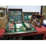 Four "Pub Related" Glazed Display Cases, featuring reproduction collections- themes include