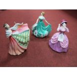 Three Royal Doulton Figurines, 'Ann' HN3259, 'Lady Pamela' HN2718 and 'All My Love' HN4747.