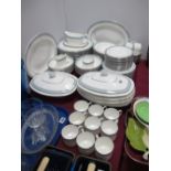 A Large Quantity of Matched Royal Doulton 'Etude' Dinnerwares, including five tureens (two