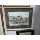 Edward Lyon, 'Whitehaven Harbour', Ink and Watercolour, 23.5 x 33.5cms. signed and dated '79,
