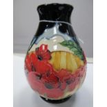 A Moorcroft Pottery Vase, decorated with the Forever England design by Vicky Lovatt, shape 7/5,
