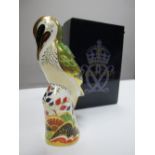 Royal Crown Derby Newstead Woodpecker Paperweight, with gold stopper, Signature Edition, 490 of 750,
