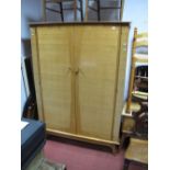A. C. Handcraft Quality Mid XX Century Bedroom Suite, comprising double wardrobe, chest of
