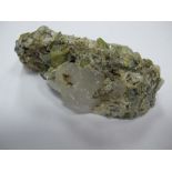 A Peridot Mineral Specimen, 14cms long,