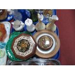 Prattware Plates, green Wedgwood, ewers, etc:- One Tray