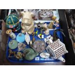 Wade Animals, Wade Natwest money box of a boy scout, Wade teapot, Wade pipe holder, etc:- One Tray