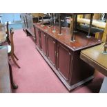 Mahogany Sideboard, with a moulded edge, four cupboard doors, on bracket feet.