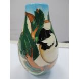A Moorcroft Pottery Vase, decorated with the RSPB Coal Tits design by Vicky Lovatt, shape 117/5,