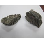 Two Garnet Mineral Specimens, 10.5cms and 8cms long. (2)