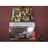 Quantity of Diecast Vehicles, including Dinky, Majorette, Matchbox, Corgi:- Two Boxes and Scalextric