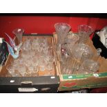 Dolphin Glass Paperweight, Ovaltine mixer, other glassware, Venetian glass birds, brandy, whisky and