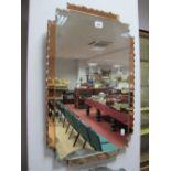 Art Deco Rectangular Wall Mirror, with pink tinted thumbnail border.