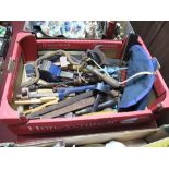 Marples Spoke Shaves, chisels, Shrove's saw, record No.00 vice, Rede Da Vice, other tools:- One Box