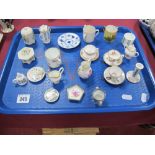 Coalport, Copeland, Mason's, Hammersley and Other China Miniatures:- One Tray