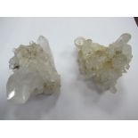 Two Quartz Crystal Specimens, 12.5cms and 9cms long. (2)