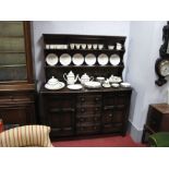 Dark Ercol Dresser, with waterfall rack.