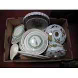 Two Worcester 'Evesham' Tureens and Oval Dish, Portland 1930's dinner service, etc:- One Box