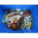 A Mixed Lot of Assorted Costume Bead Necklaces:- One Box