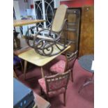 XX Century Bentwood Chair, with a cained oval back and seat on S shaped supports, on rockers,