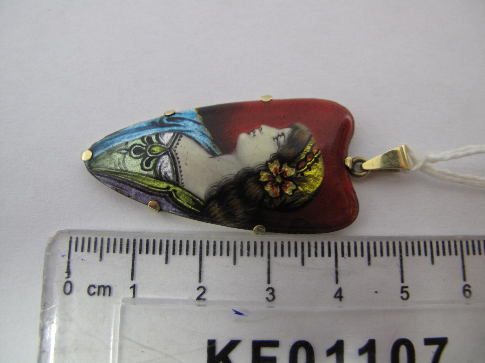 Broche Art Nouveau En Argent 925 - Émail Grand Feu, 35 Mm, Signée Issanchou Limoges