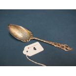 Brodrene Lohne; A Decorative Serving Spoon, with scroll pierced handle, stamped "830S" "Lo" "NM" "