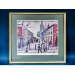 •AFTER LAURENCE STEPHEN LOWRY (1887-1976) Fever Van, reproduction printed in colours, signed in