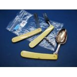 Spiers and Son, Oxford, Three Piece Campaign Folding Cutlery Set, comprising knife, combination fork