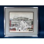 •AFTER LAURENCE STEPHEN LOWRY (1887-1976) Station Approach, reproduction printed in colours,