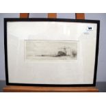 AFTER WILLIAM WALCOT (1874-1943) The Clyde, drypoint etching, signed in pencil in the margin, 11 x