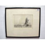 AFTER WILLIAM LIONEL WYLLIE (1851-1931) Naval Engagement of the Q Ship Probus, etching, signed in