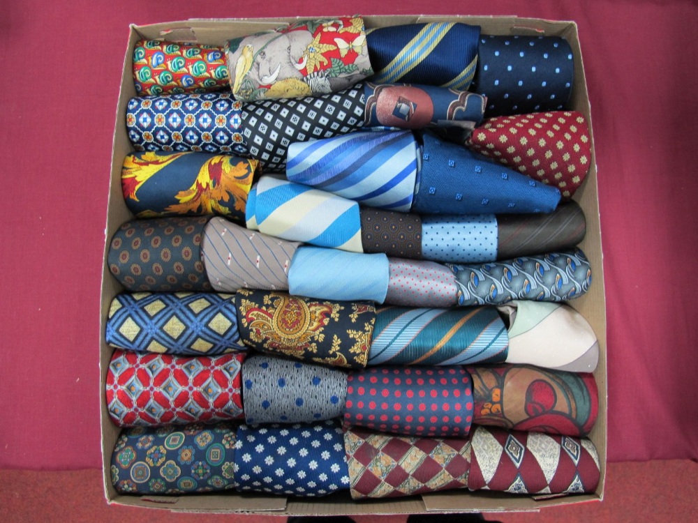 Over Thirty 100% Silk Gentlemen's Ties, varied designs, including three limited edition Profuomo,