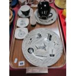 Ridgway Potteries Homemaker Teaware, Wade bud vase, two Terence Conran for Midwinter pin trays:- One