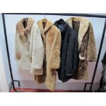 Four Ladies Lambskin Coats.