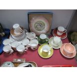 Susie Cooper Bone China Coffee Set, in the 'Reverie' pattern plus other Susie Cooper designed cups