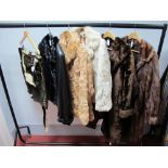 A Collection of Fur and Leather Coats and Jackets, vintage to modern; a pair of gent's suede