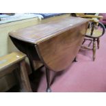 Mid XVIII Century Mahogany Pad Foot Table, with an oval top, moulded edge, on octagonal legs, pad