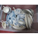 Blue and White Pottery, including Coimbra, Portugal, hand painted tureen, decorated with bell tower,