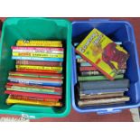 A Quantity of Mid XX Century and Later Children's Annuals, sport subjects noted:- Two Boxes