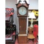 A Late XVIII Century Oak 30-Hour Longcase Clock, by James Brown, Matlock, with circular white (