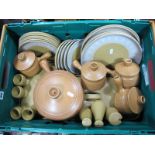 Circa 1970's Denby Ode Pattern Dinnerware's, comprising lidded soup bowls, tureens, plates, egg