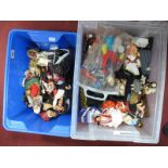 Two Boxes of Costume and National Dolls, goofy etc. (2)