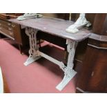 XIX Century Cast Iron Based Conservatory Table, by C.Hufton, Birmingham in the Coalbrook manner,