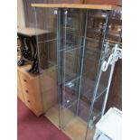 Two Glass Display Cabinets, with internal shelves. (2)