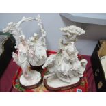 Resin Figures, on bases "The White Lady" "La Parisienne" and other figures, etc:- One Tray