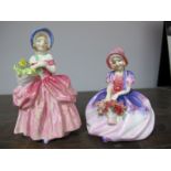 Royal Doulton Small Size Figure "Cissie", together with "Monica". (2)