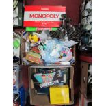 Hornby Tin Plate Signal Box, level crossing, diecast vehicles, McDonalds toys, Subbuteo, Monopoly,